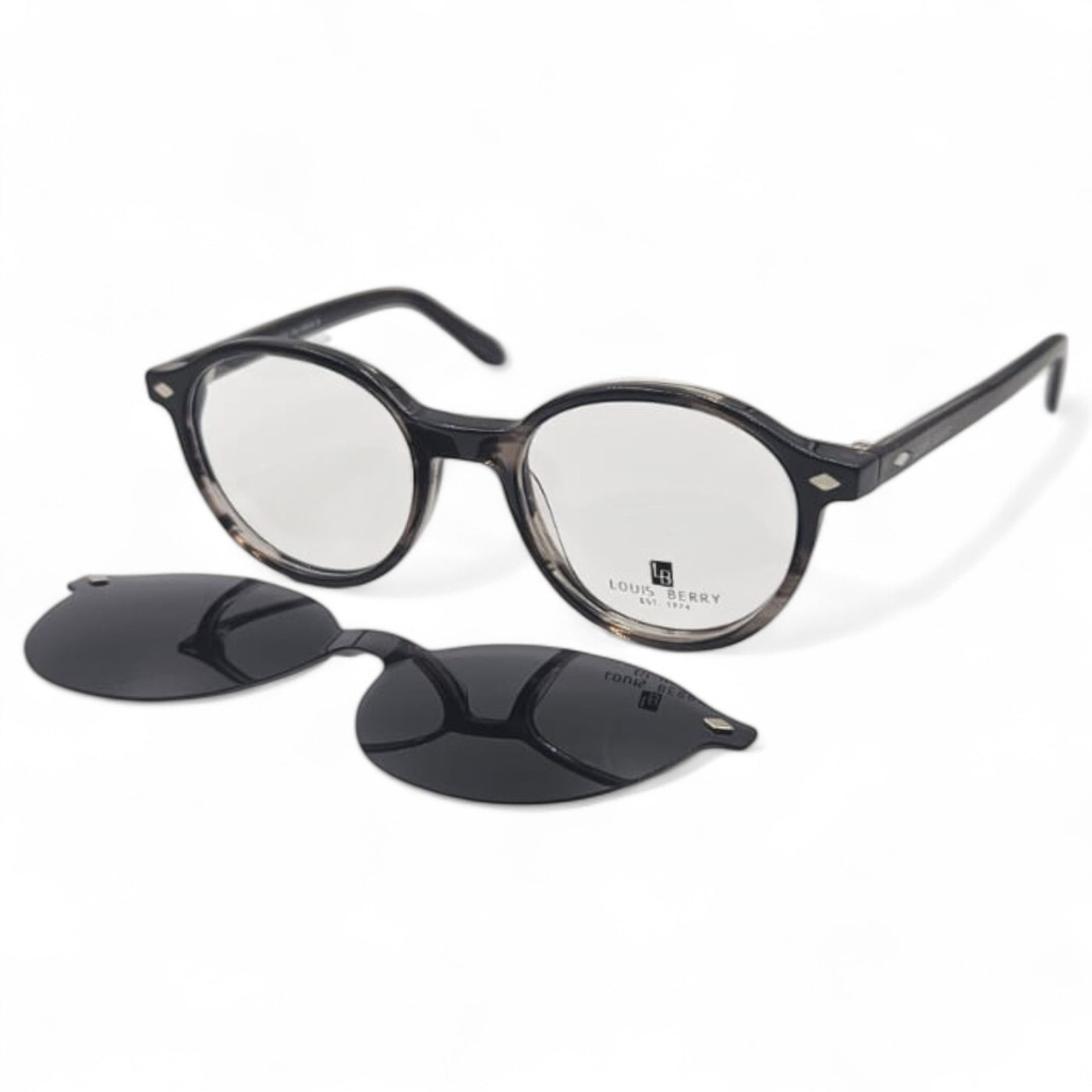 Lunettes à clips unisex: LOUIS BERRY G5562 Marbré /noir