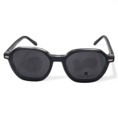 Lunettes à clips unisex: LOUIS BERRY G5568 Marbré Gris Noir /noir
