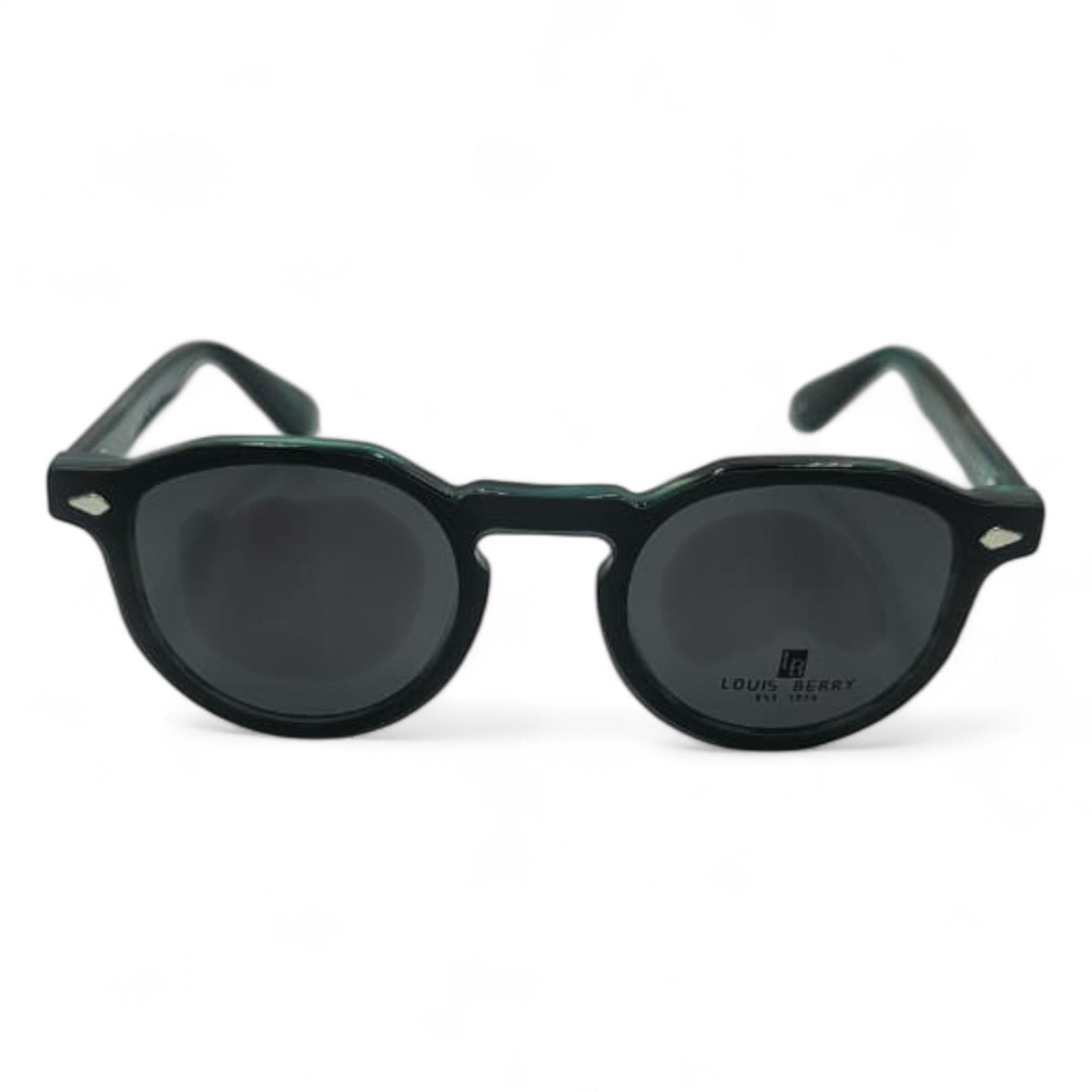 Lunettes à clips unisex: LOUIS BERRY G5550 tortoise (noir/vert foncé marble effect)