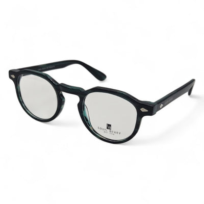Lunettes à clips unisex: LOUIS BERRY G5550 tortoise (noir/vert foncé marble effect)