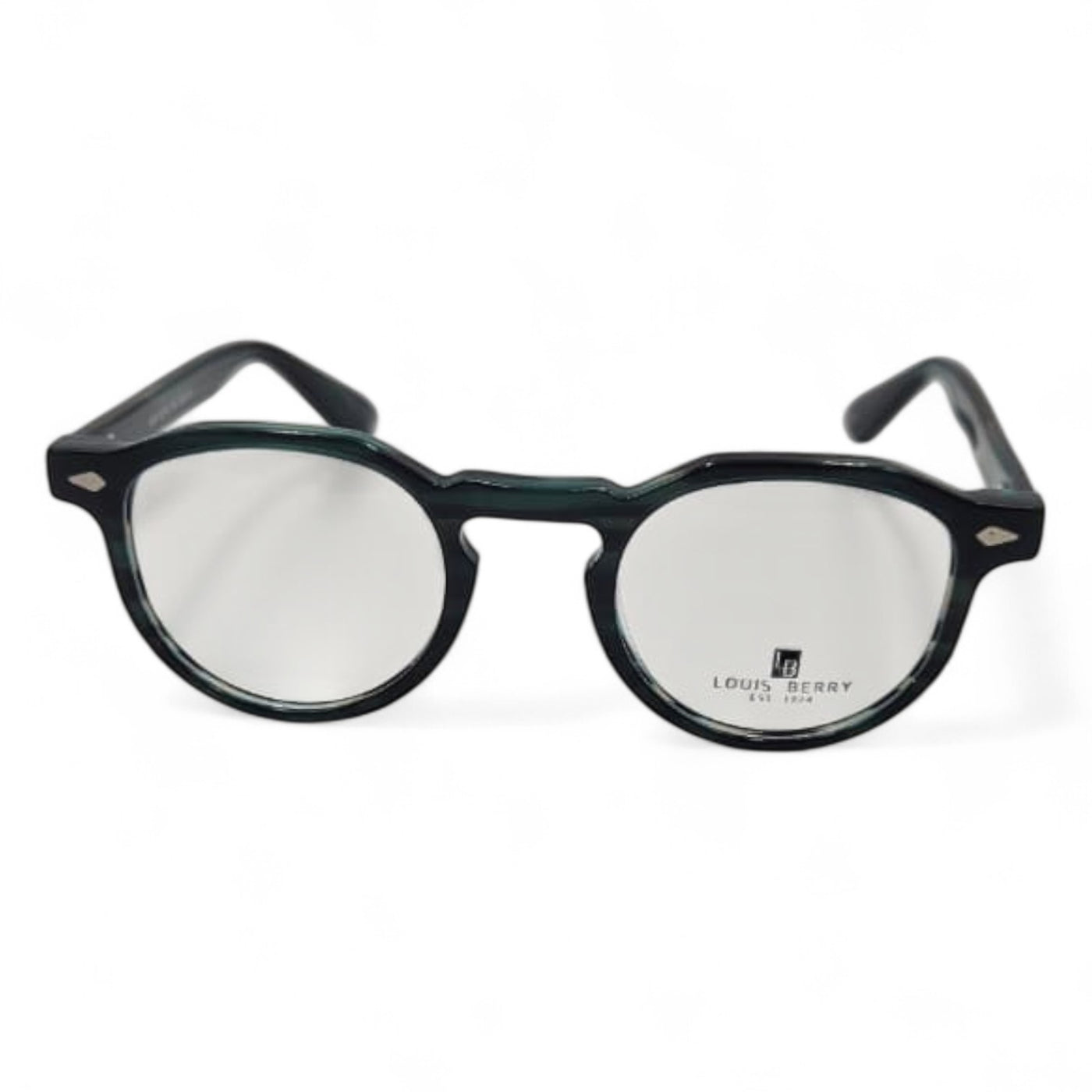Lunettes à clips unisex: LOUIS BERRY G5550 tortoise (noir/vert foncé marble effect)