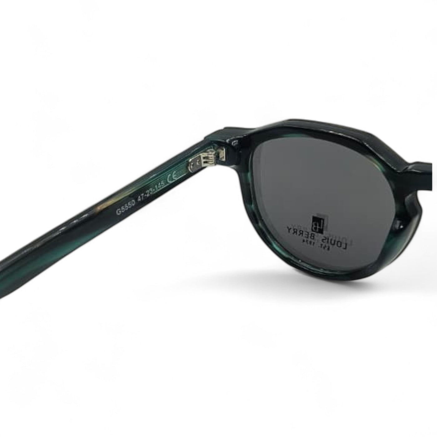 Lunettes à clips unisex: LOUIS BERRY G5550 tortoise (noir/vert foncé marble effect)