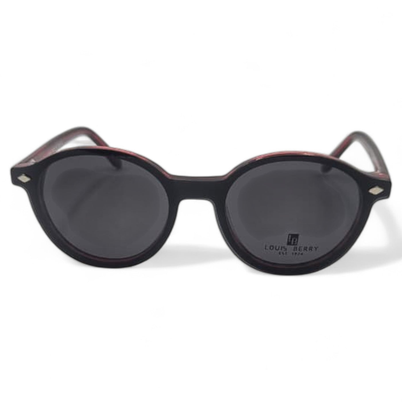 Lunettes à clips unisex: LOUIS BERRY G5562 rouge bordeaux / rouge marbré