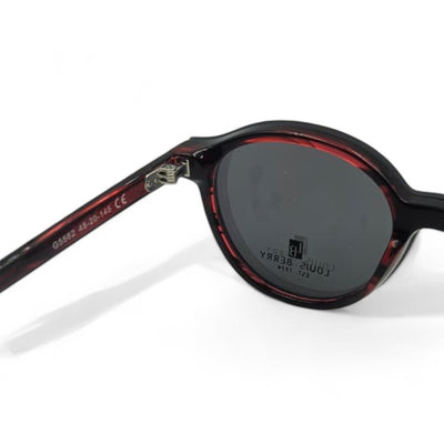 Lunettes à clips unisex: LOUIS BERRY G5562 rouge bordeaux / rouge marbré
