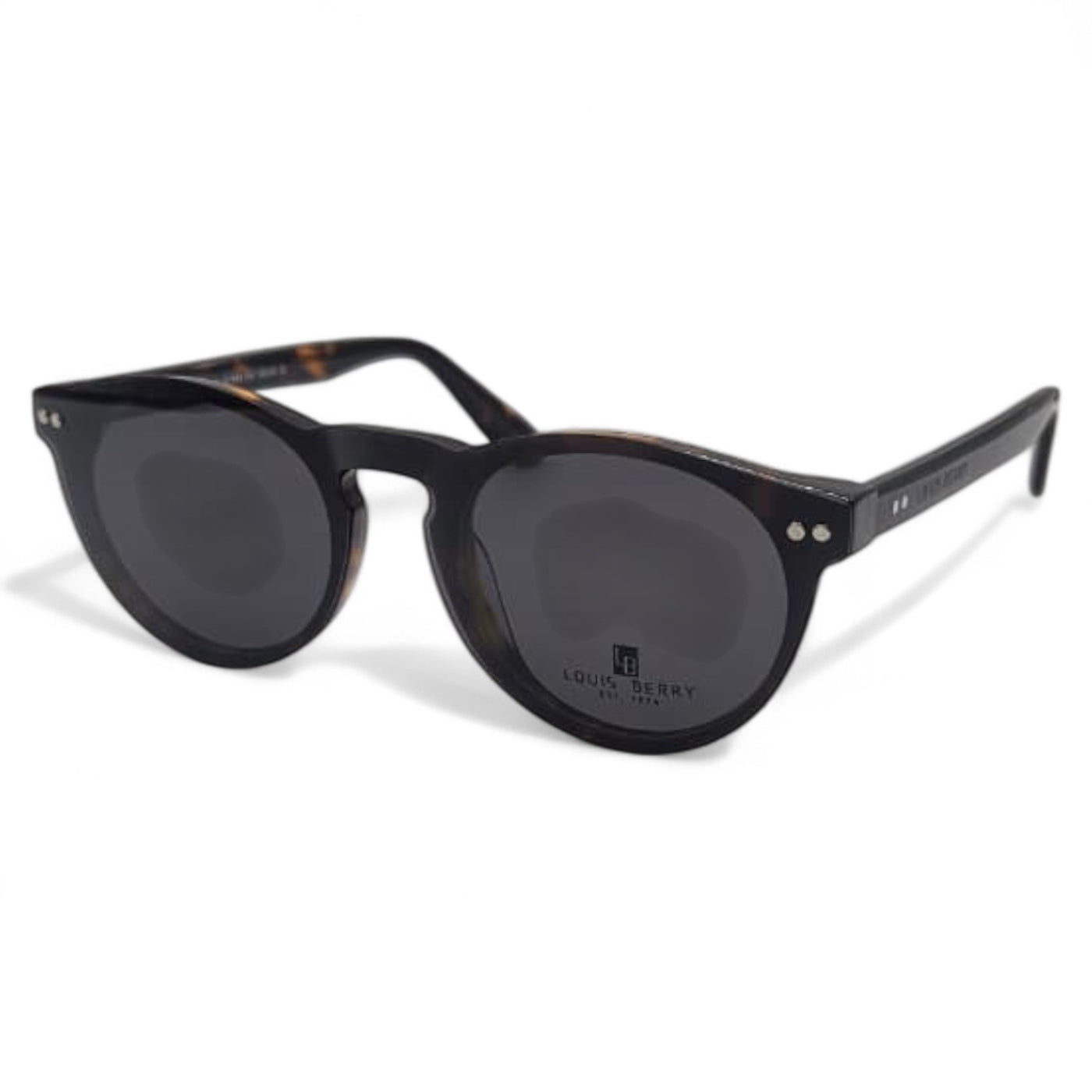 Lunettes à clips unisex: LOUIS BERRY G5552 Marron Havana/Noir