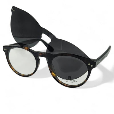 Lunettes à clips unisex: LOUIS BERRY G5552 Marron Havana/Noir