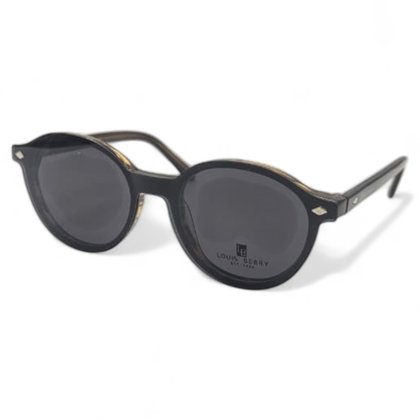 Lunettes à clips unisex: LOUIS BERRY G5562 Marron havana/noir