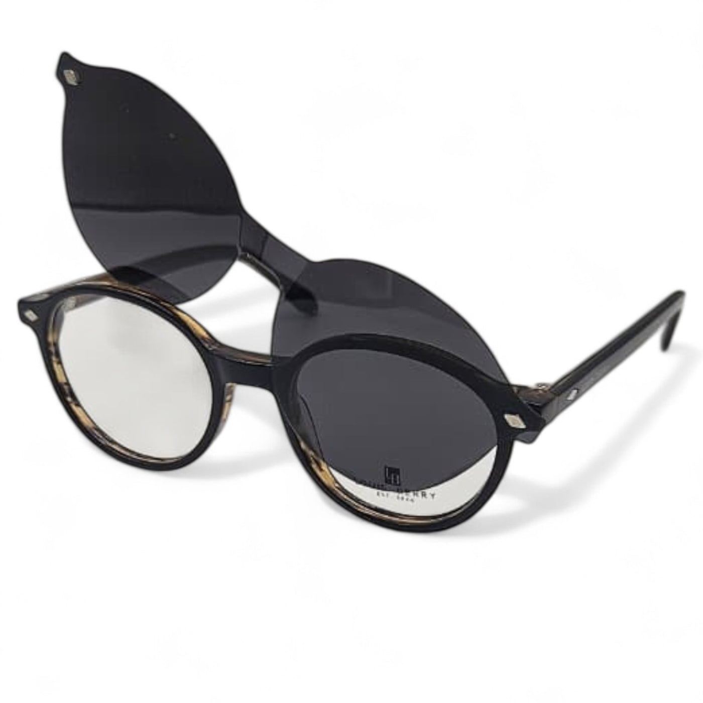 Lunettes à clips unisex: LOUIS BERRY G5562 Marron havana/noir