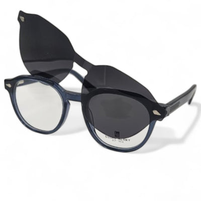 Lunettes à clips unisex: LOUIS BERRY G5912 Bleu/Noir
