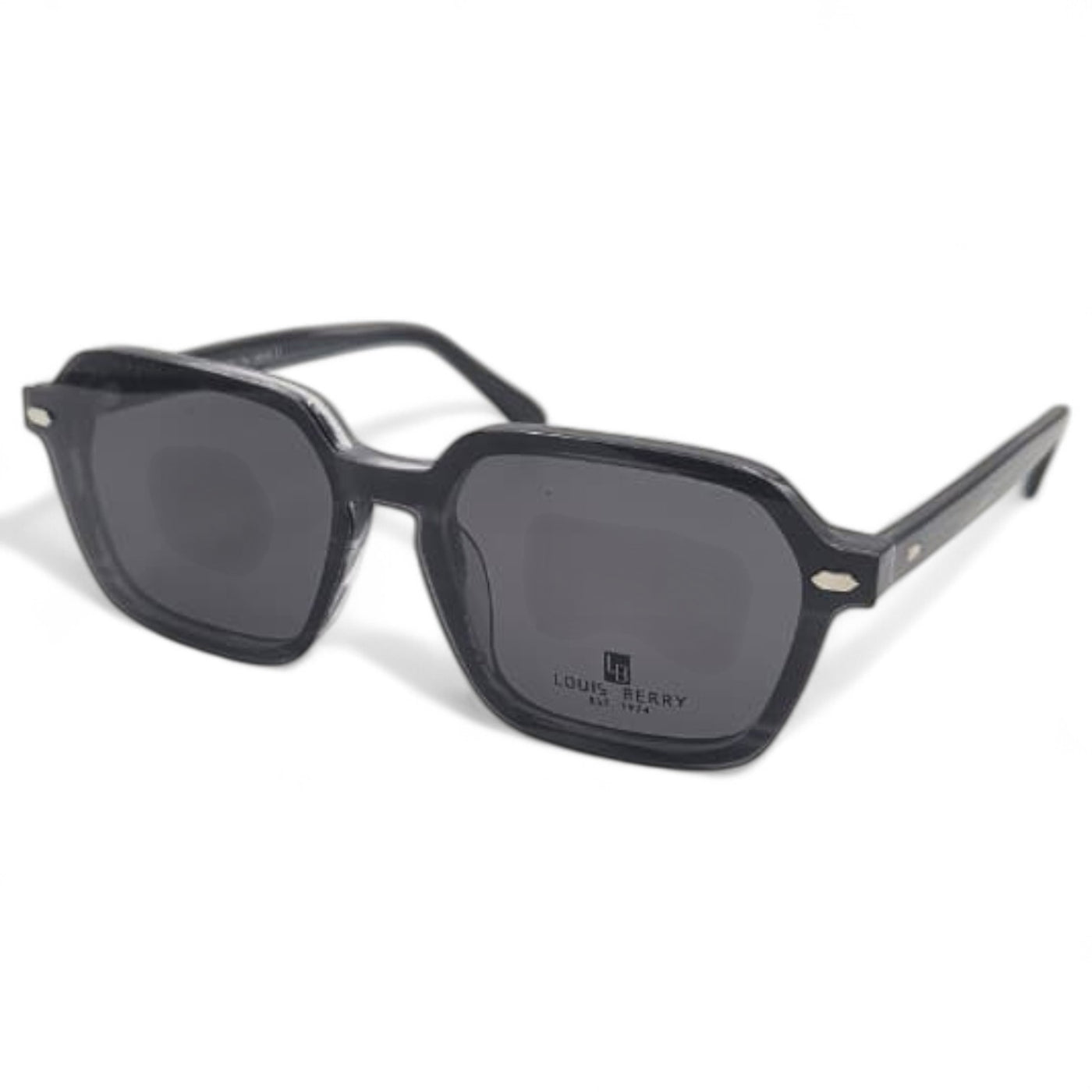 Lunettes à clips unisex: LOUIS BERRY G5570 gris marbré /Noir